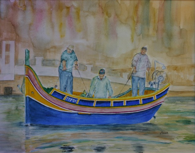 Fischereinflotte in Marsaxlokk